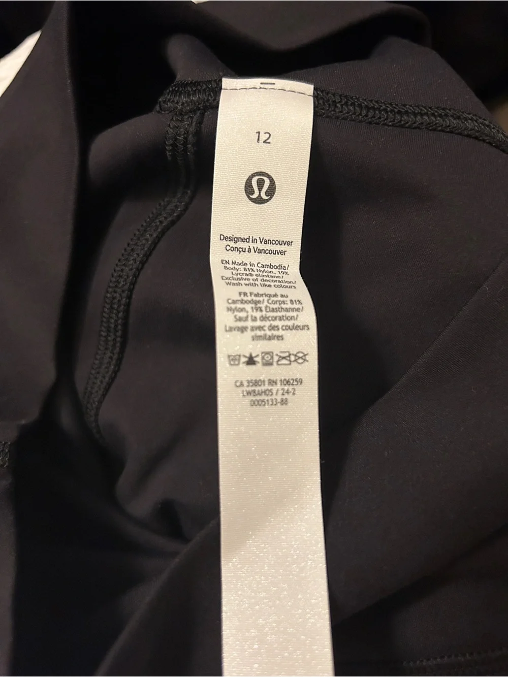 Lululemon High-Waist Black Midi Pencil Skirt